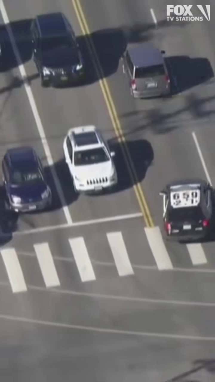 Cover for WATCH OUT! A police chase suspect refuses to surrender immediately despite #LAPD officers trying to pin the driver twice near #Winnetka.
