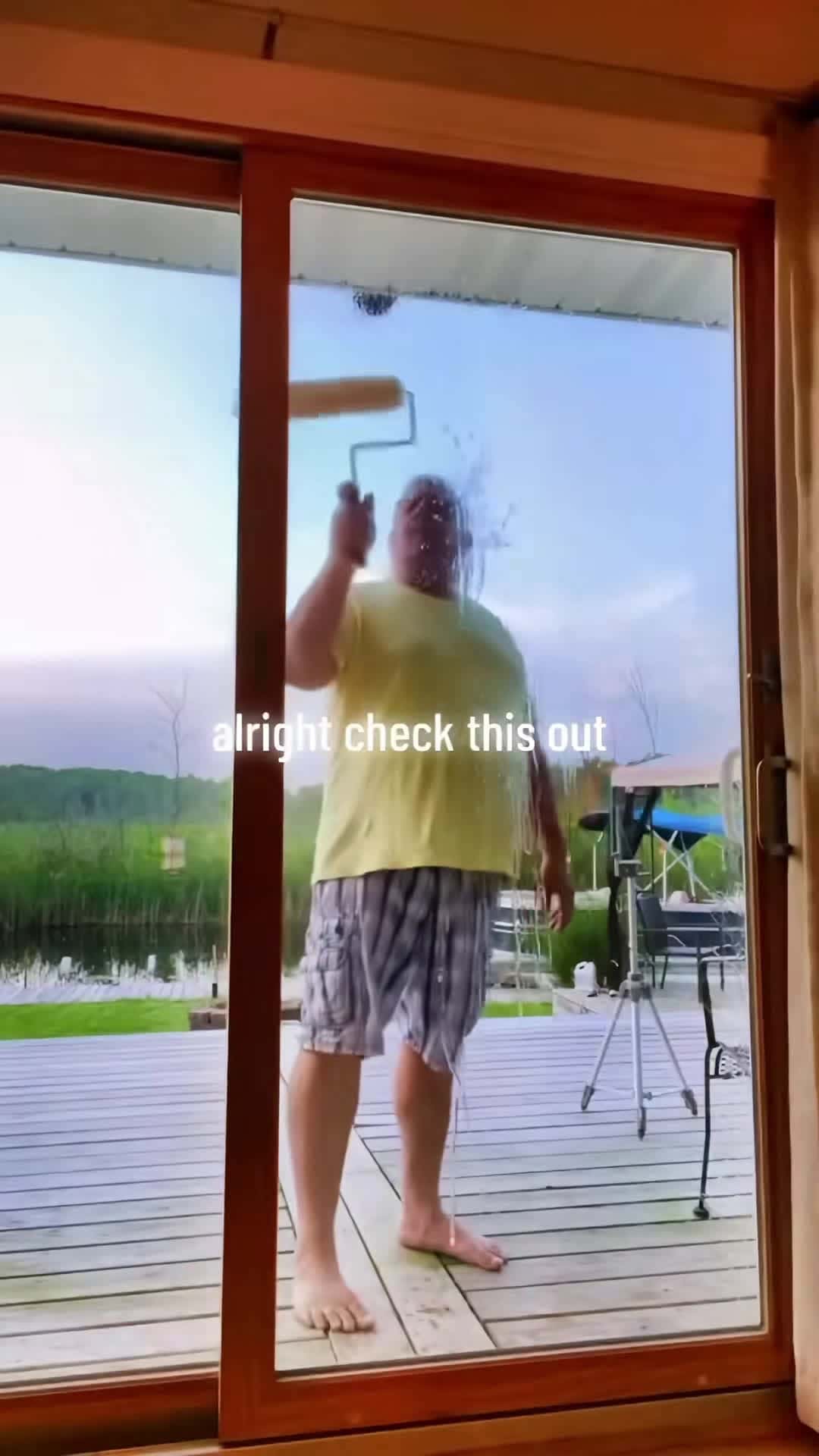 Cover for Spring cleaning windows! Grab a paint roller mix some studs and get your roll on. #SpringCleaning #Cleaning #cleantok #Windows #WindowCleaning #Window