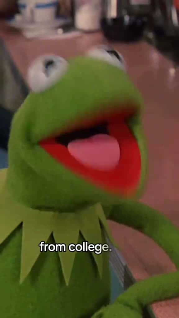 Cover for Tryna make friends post-grad  movietok college kermit 18702 #shortvideos