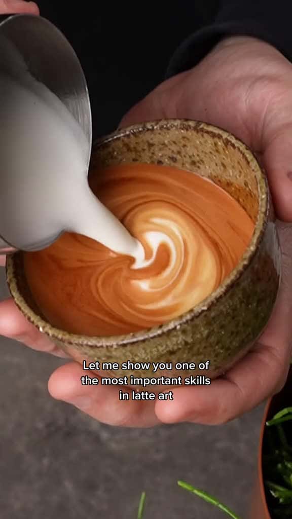 Cover for Master the perfect latte art pour with this easy push technique! ☕✨ #LatteArt #BaristaBasics #CoffeeTips