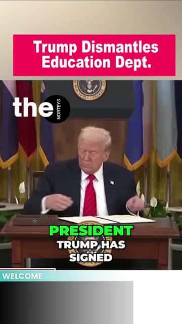Cover for President Trump Dismantles Education Dep