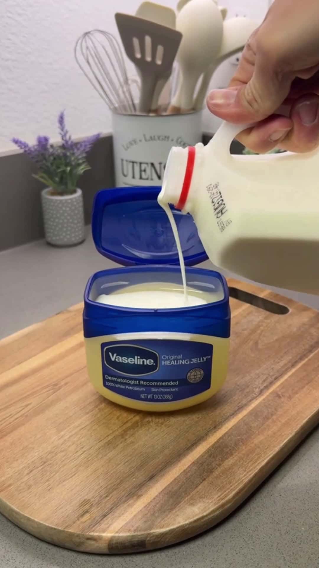 Cover for Pour milk into vaseline and watch the transformation  #vaseline  #skincare  #lifehacks #tips #foryou 