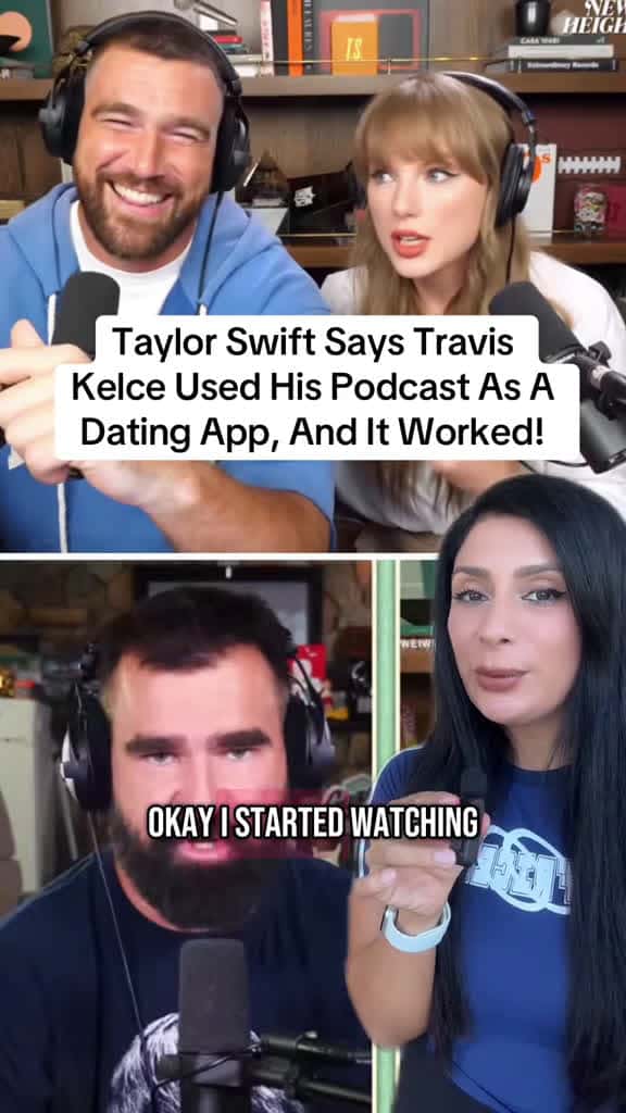 Cover for Taylor Swift Says Travis Kelce Used His Podcast As A Dating App, And It Worked! #taylorswift #TS12 #eastereggs #thelifeofashowgirl #lifeofashowgirl #traviskelce #jasonkelce #newheights #newheightspodcast #taylornation #swifties...