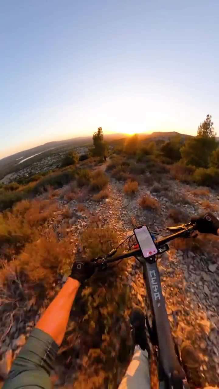 Cover for Checking trails w my @quadlockcase during fall season I do ride my @commencalbikes #MetaPower sometimes for sunset