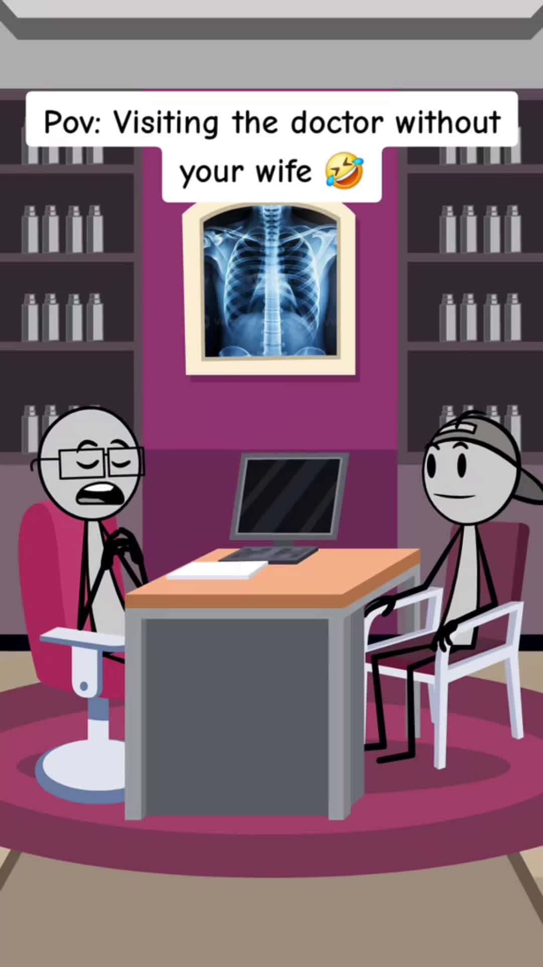 Cover for Pov: Visiting the doctor without your wife...🤣🤣#funnycouple #relationship #funnyvideos #shortskits