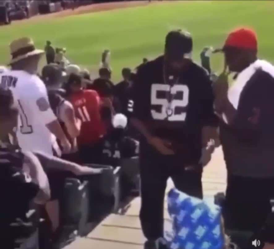 Cover for Drunk man harasses people at a raiders game and gets slumped in the stands!!! #fight  #fights  #fightcam  #crazy  #causeandeffect  #caughtoncamera  #punch  #kick  #knockout  #hood  #news  #newsbreak