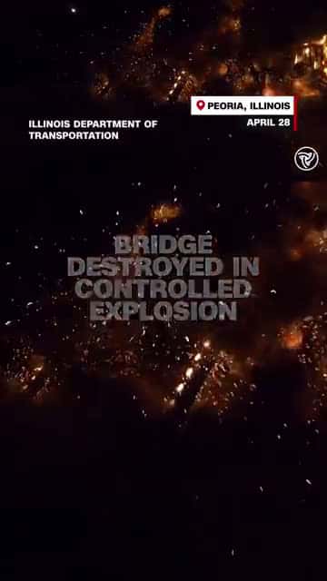 Cover for Bridge destroyed in controlled explosion
