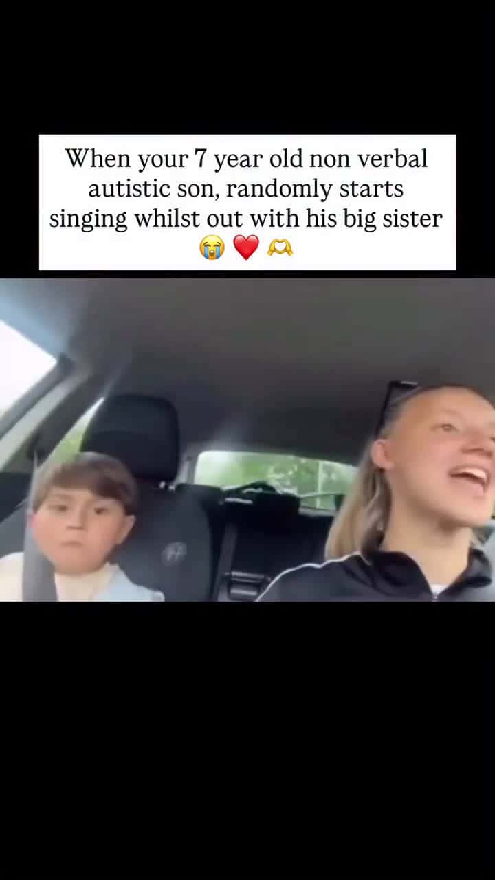 Cover for Heartwarming moment: Nonverbal autistic boy sings with his sister for the first time 🎶 #AutismAwareness #SiblingLove #MagicalMoment
