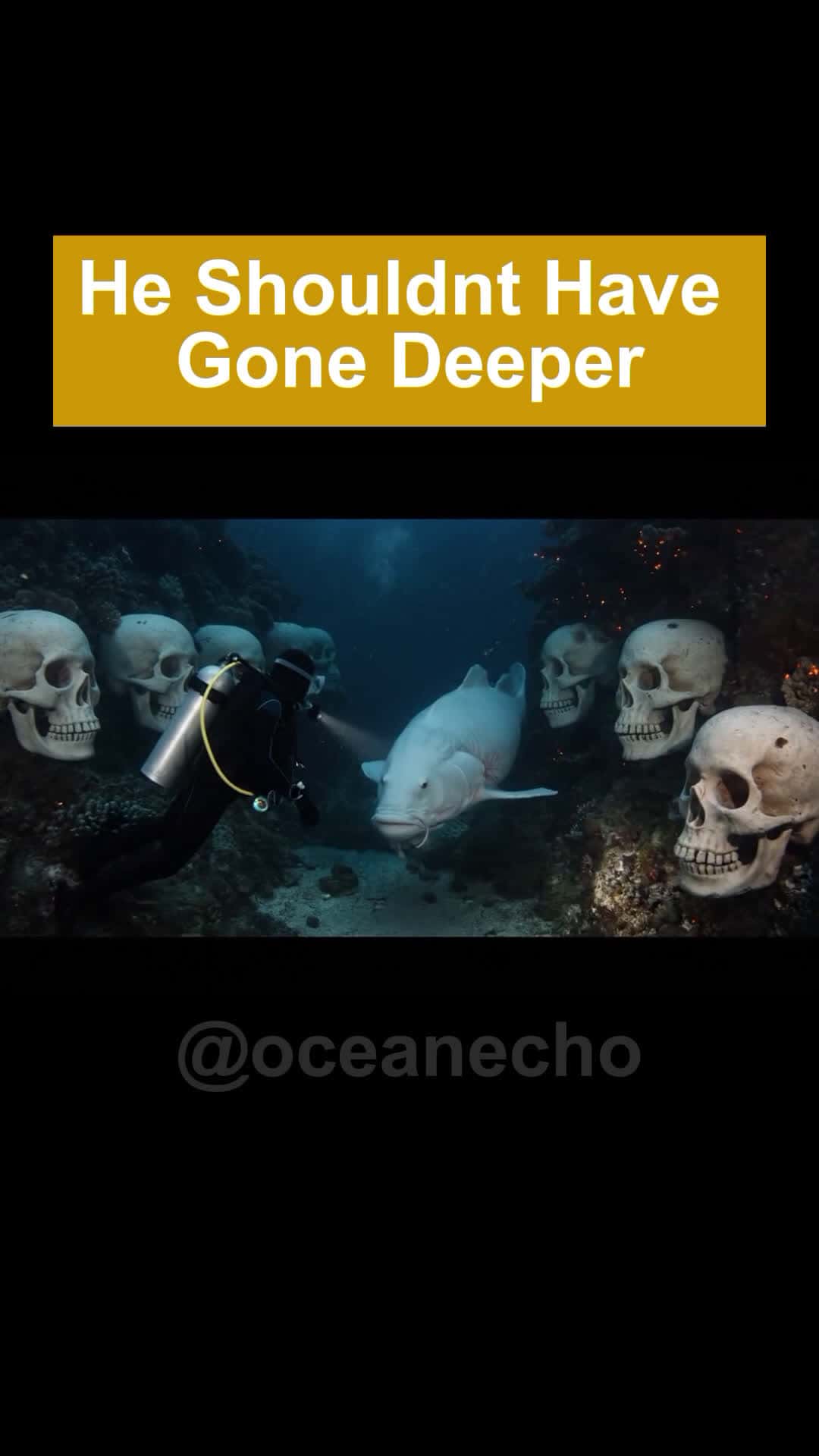 Cover for Graveyard of Light: Diver Enters a Haunted Coral World with a Ghostly Dragon #UnderwaterHorror #ScubaAdventure #DragonFish #DeepSeaMystery #AbyssExploration