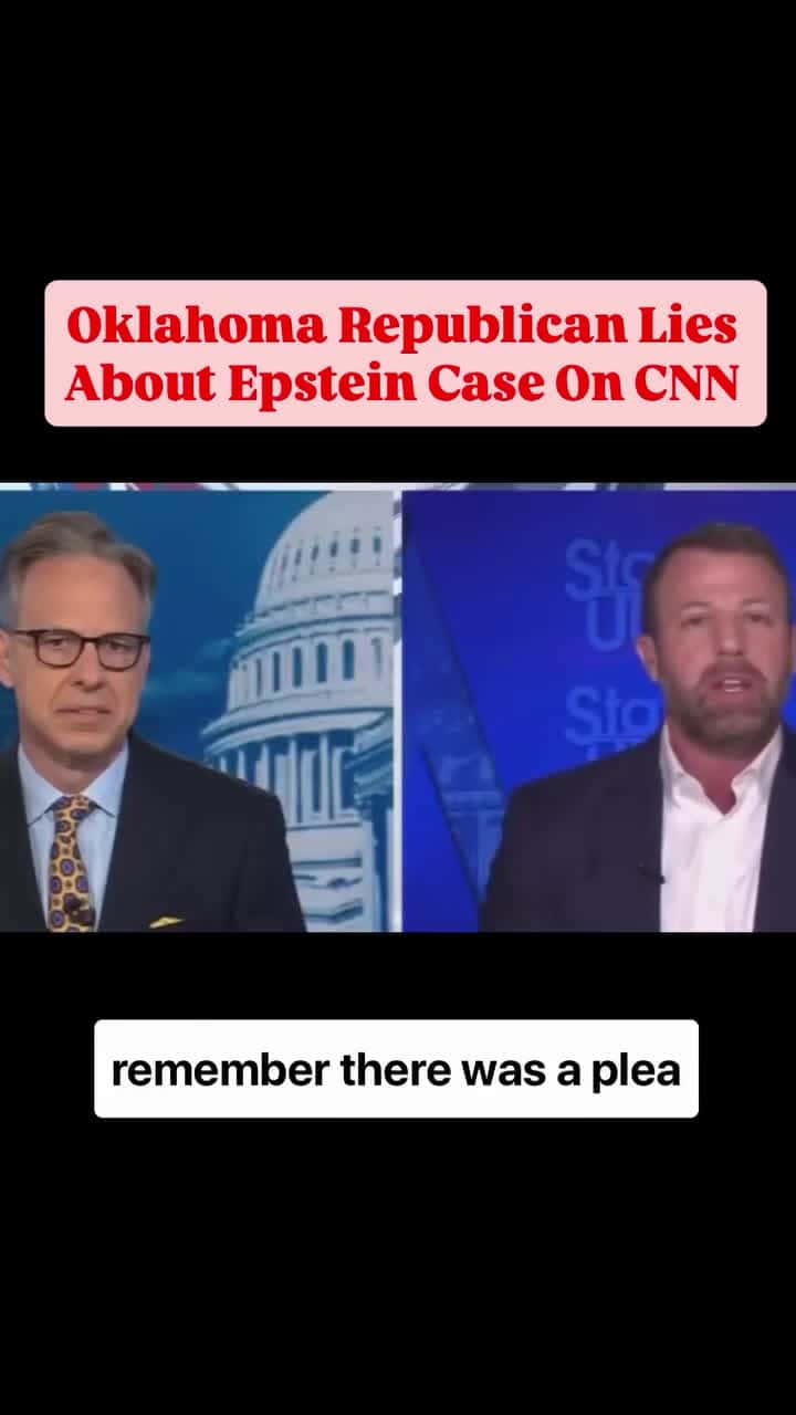 Cover for Oklahoma Republican and Trump acolyte Senator Markwayne Mullin lies about the Epstein case in a segment with Jake Tapper on CNN. When Tapper corrects he doubles down on the lie.Facta : Epstein’s sweetheart deal with the feds w...
