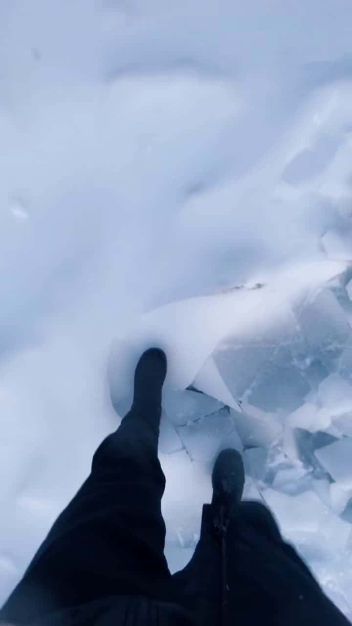 Cover for Walking on a frozen river in Iceland ❄️ This place has insane waterfalls 😍 #fyp #tiktoktravel #foryou #iceland #foryoupage