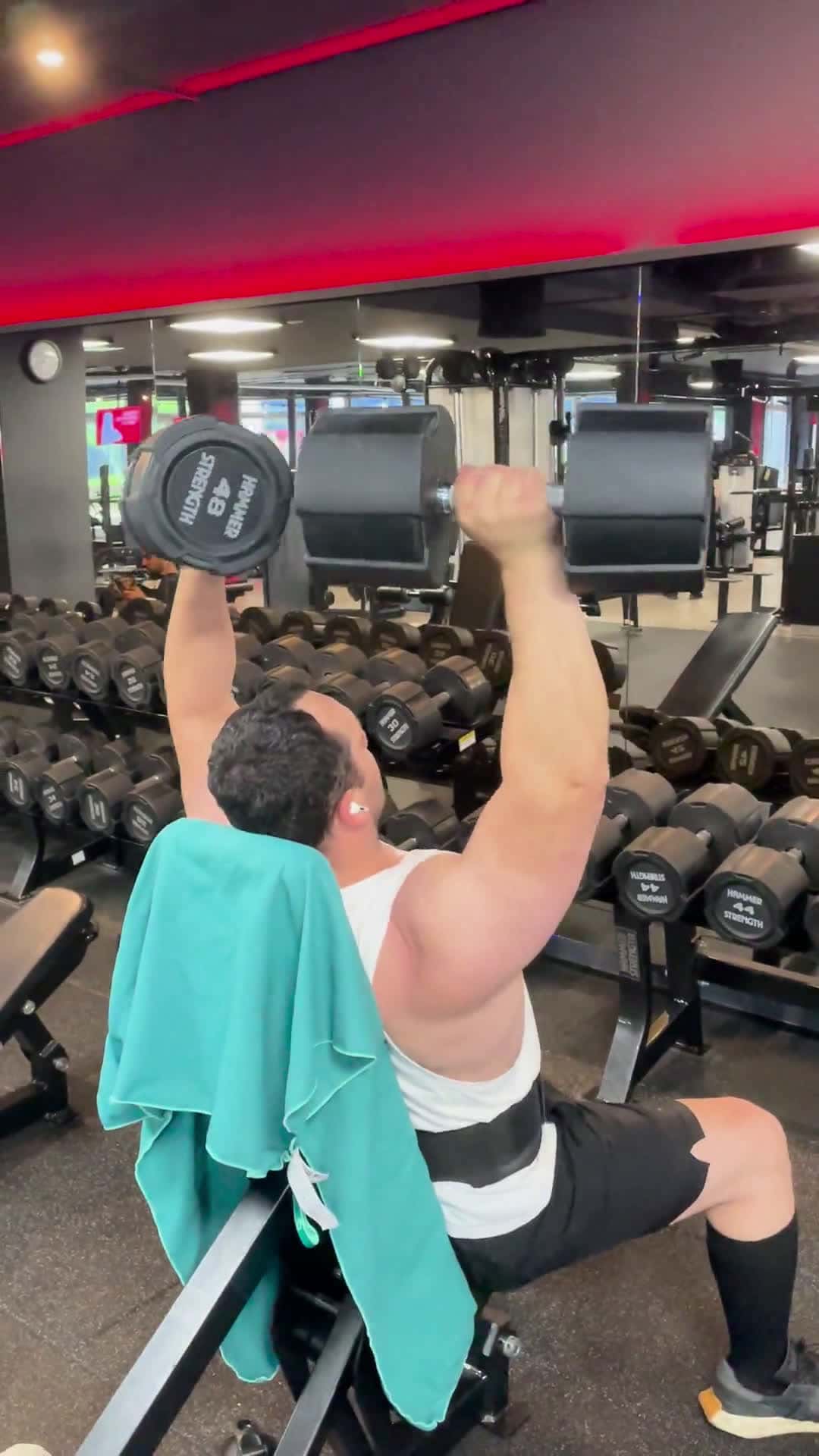 Cover for Breaking my old shoulder press record! 💪 #PR #ShoulderPress #StrengthTraining
