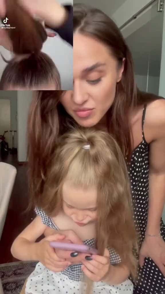 Cover for High bun for my daughter childrenhairstyle hairtok hairhacks101 highbun bun 60747 #followMe