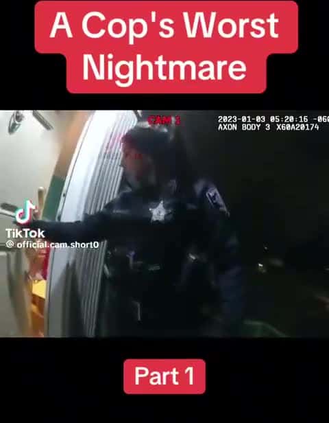 Cover for a crazy possessed lady runs after cops with scissors😨