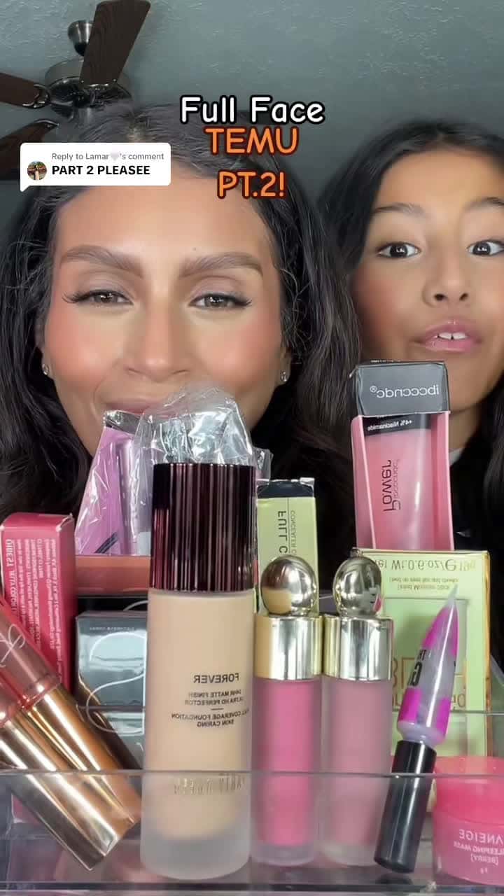 Cover for Replying to @Lamar🤍  full face of temu pt.2!! #fullfaceoftemu #temumakeup #temumakeuphaul #makeupchallenge #makeupdupes #part2upnow #fullfacechallenge #temu2023