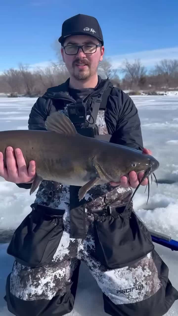 Cover for New video is up icefishing catfish catfishing nebraska