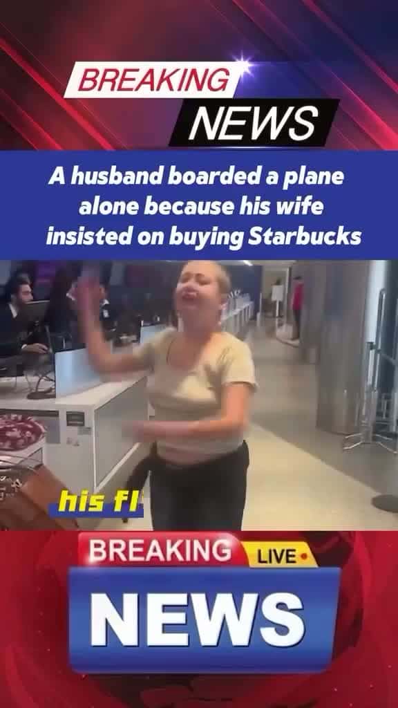 Cover for A husband boarded a plane alone because wife wanted to get coffee #plane #relationship #coffee #fyp #viral