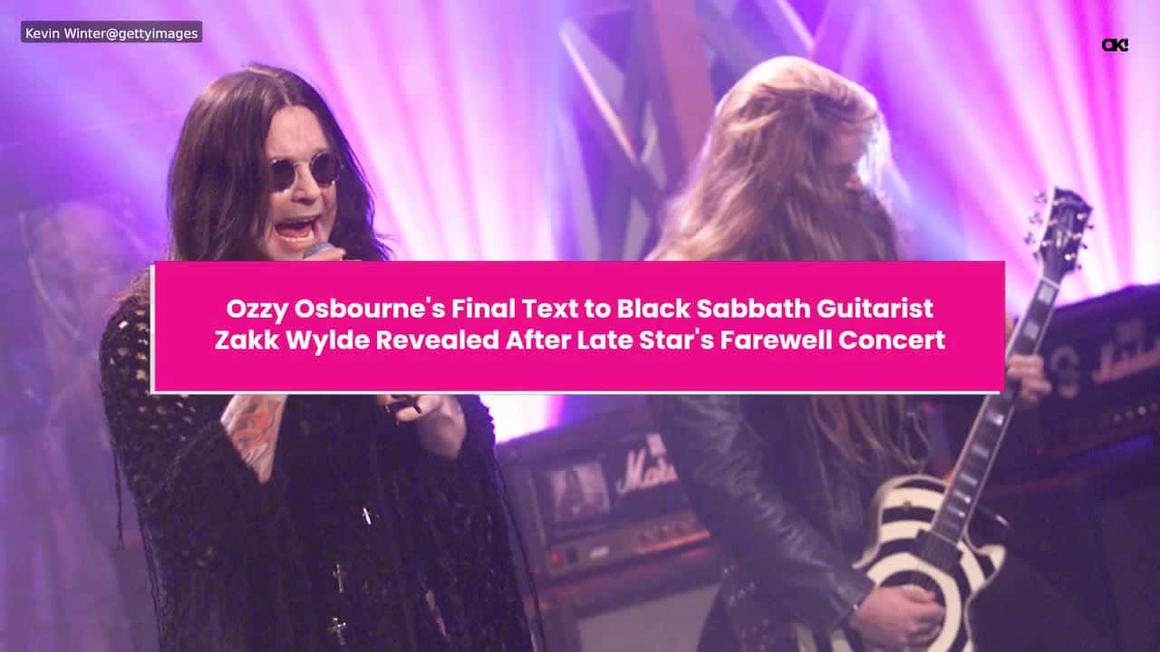 Cover for Zakk Wylde is still reeling from the loss of his longtime friend and bandmate, Ozzy Osbourne.The legendary Black Sabbath guitarist opened up about the final message he received from the Prince of Darkness before his death. Lin...