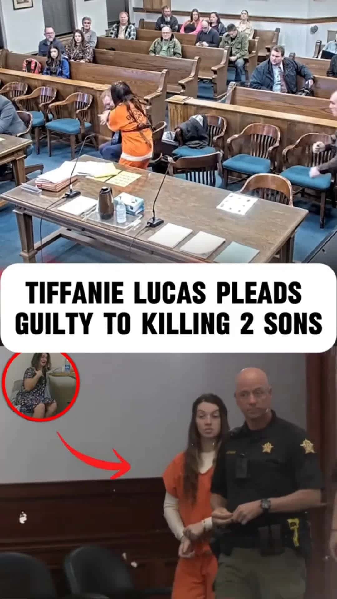 Cover for Tiffanie Lucas pleads guilty to killing 2 sons #TrueCrime #crime  #truecrimestories  #truestory  #police  #scoopz  #fyp  #foryou 