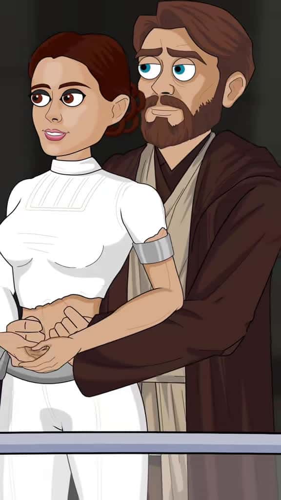 Cover for What if Obi-Wan and Padmé had a secret romance? Imagine the Jedi drama! 🤫 #StarWars #Padme #ObiWan