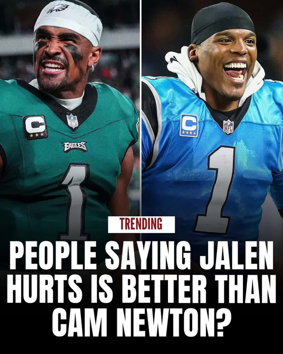 Cover for Many people are now saying Jalen Hurts is better than Cam Newton, and the debate recently reignited after Newton criticized Hurts on his podcast. #nfl #cam #newton #football #eagles #MLB #NBA #sports #sportscards #atl #baseball #basketball #explorepage #fypシ #fy #flyeaglesfly #galo #gobirds #xyzbca #panthers # preseason #instagood #instagram #thehobby #28 #aqui #atleticomg #atleticomineiro #bengals #best #billsmafia #book #cad #capacitaciones #capacitateennewton