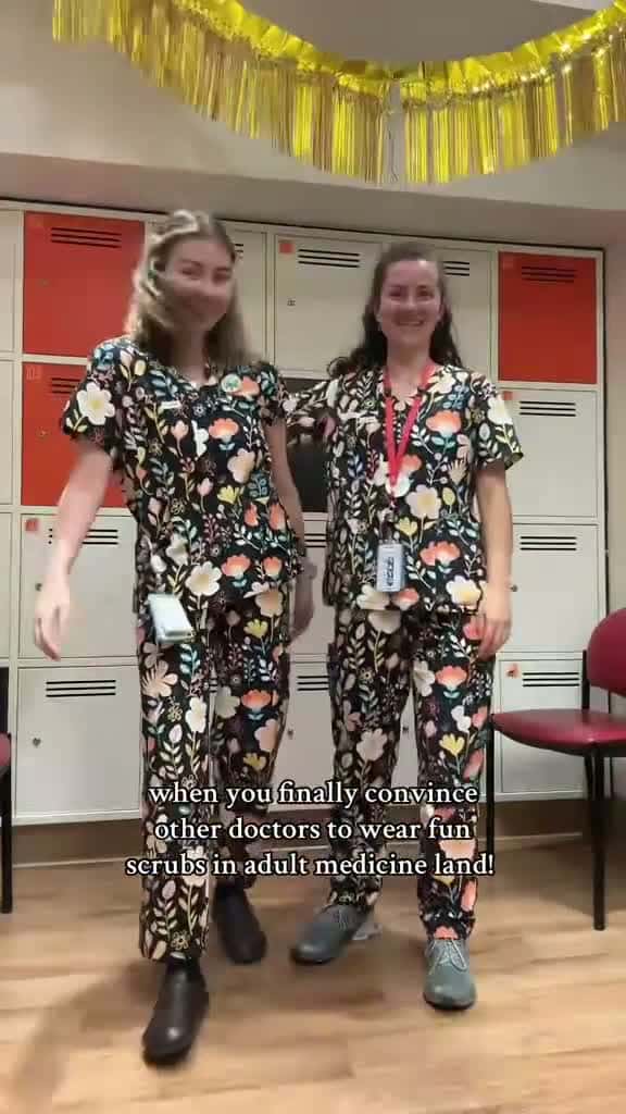 Cover for … spreading the love of fun scrubs! wouldn’t you want a doctor wearing these?! 🤩 thanks @Scrub Studio for the awesome scrubs! #doctor #juniordoctor #funscrubs