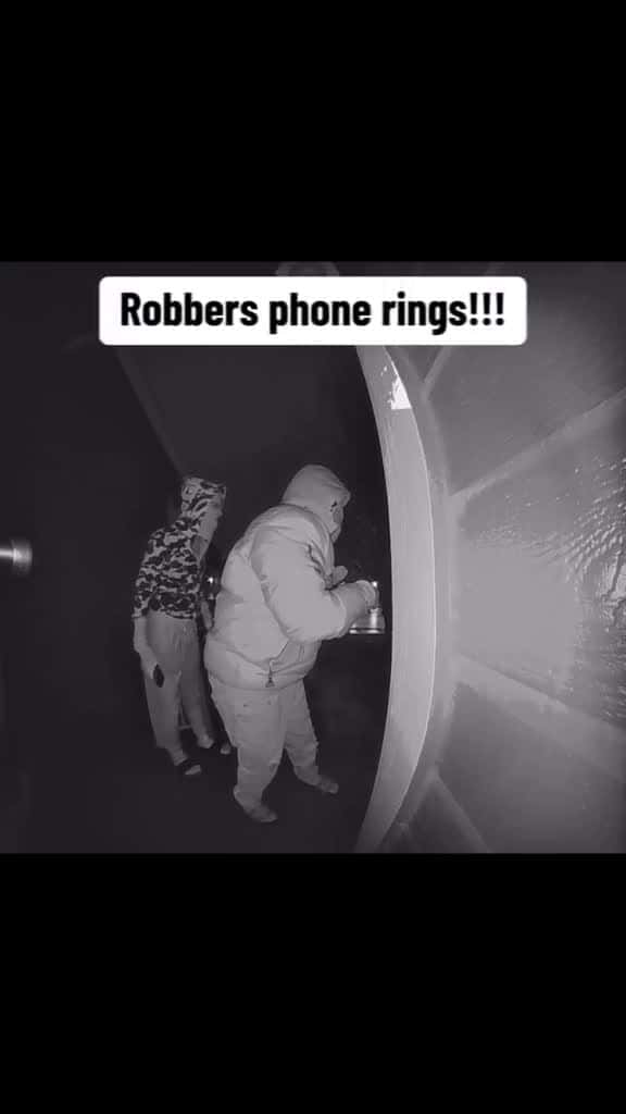 Cover for Doorbell cam captures robbers—phone rings mid-heist 📞 #DoorbellCam #CaughtOnCamera #Robbers #SecurityCam