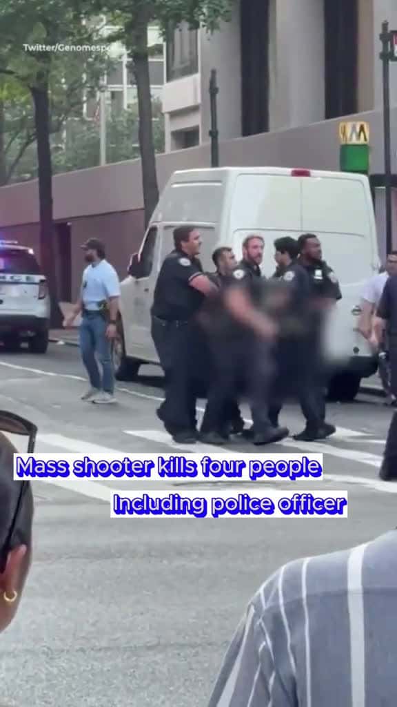 Cover for Mass shooter kills 4 people including a police officer