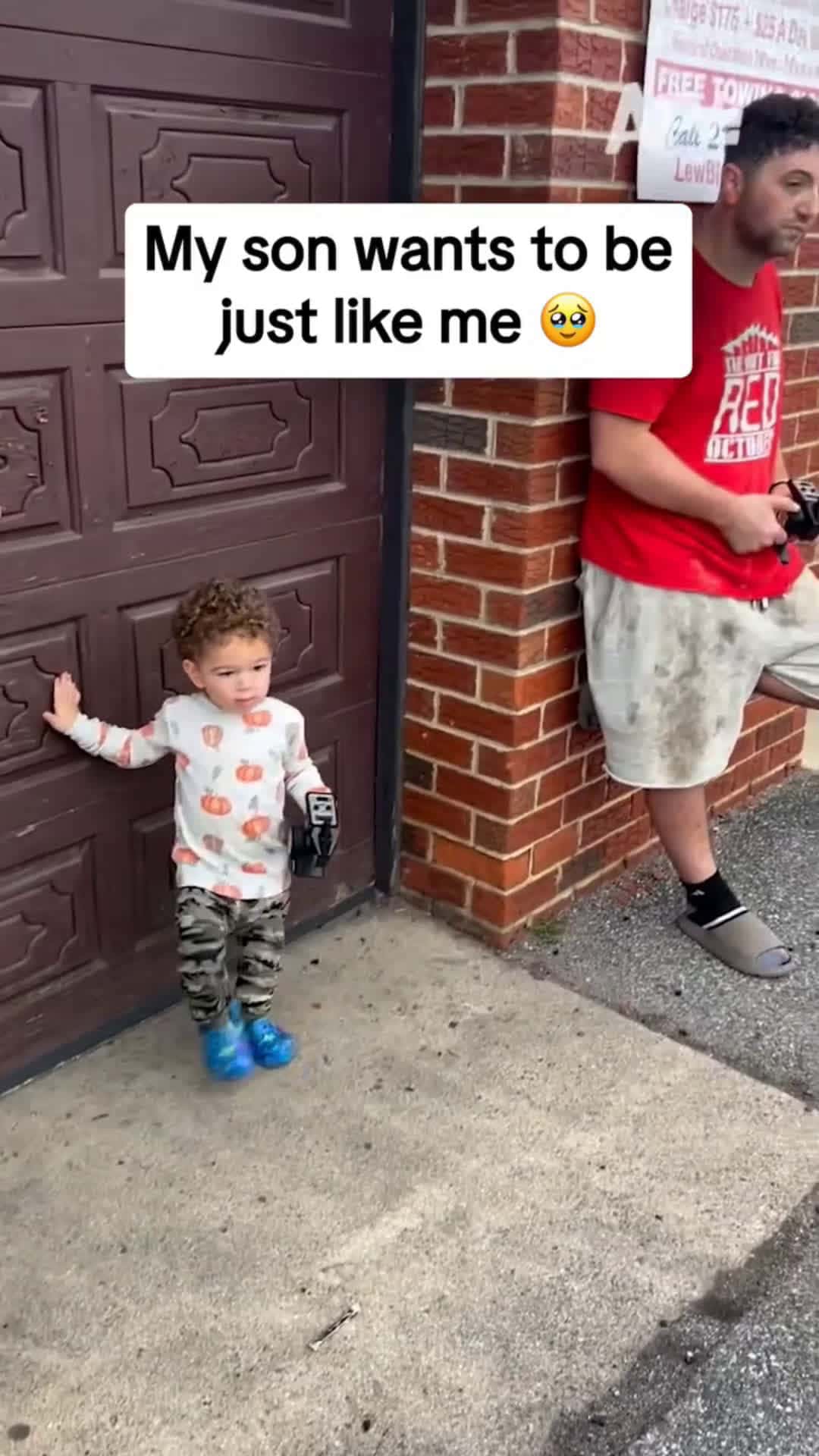 Cover for #Funnestvideotren he following everything his dad do🤣