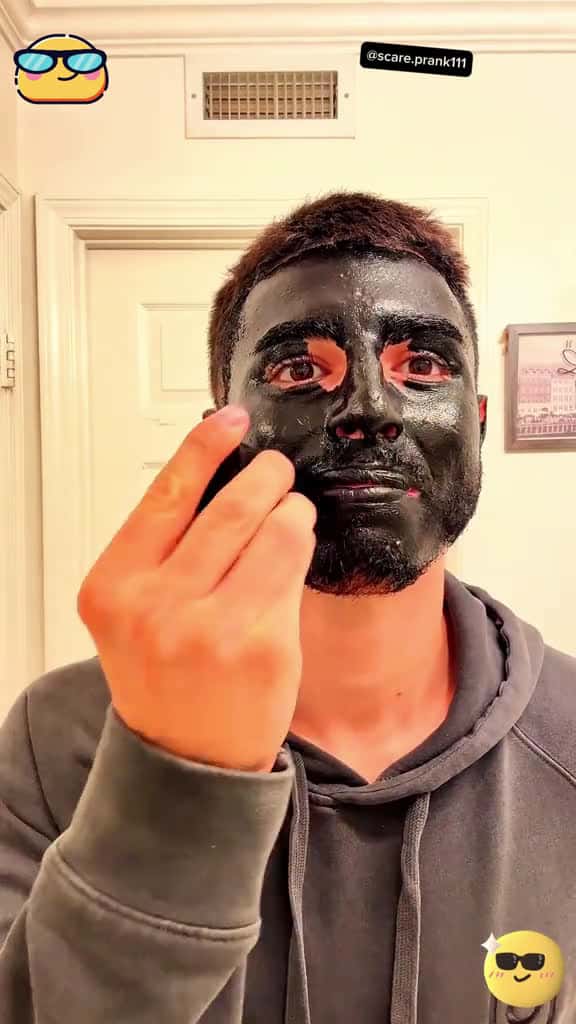 Cover for Black faced prank tiktok fyp happy foryou funny scarecam 77758 #shortvideos