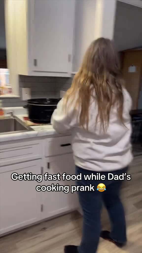 Cover for Getting fast food while Dads cooking prank. dad prank reaction comedy funny relat 74314 #nicevideo