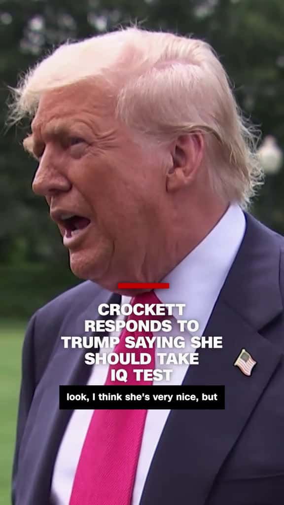 Cover for Crockett Claps Back at Trump's IQ Remarks