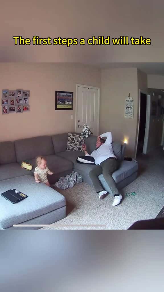 Cover for Baby first steps funnybaby babylove Love funny cute family baby fyp usa 56526 #us
