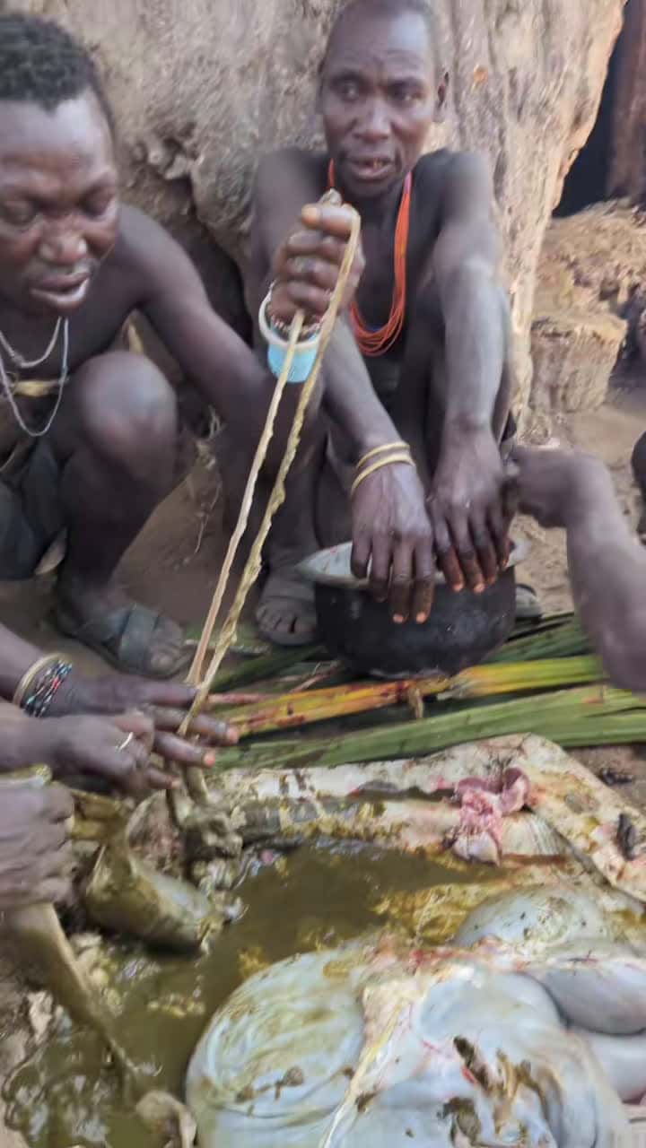 Cover for Hadzabe tribe Lovely 🥰 Lunchtime😋 it's amazing tradition lifestyle.