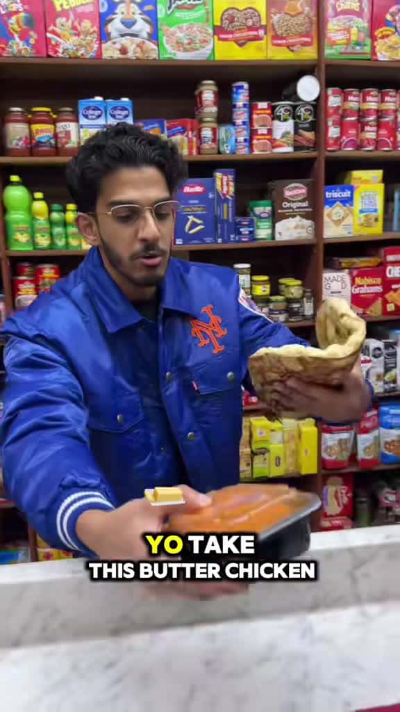 Cover for Trying a Butter Chicken Chopped Cheese on Naan in NYC! 🧀🍛 #NYCEats #FusionFood #CulinaryAdventure
