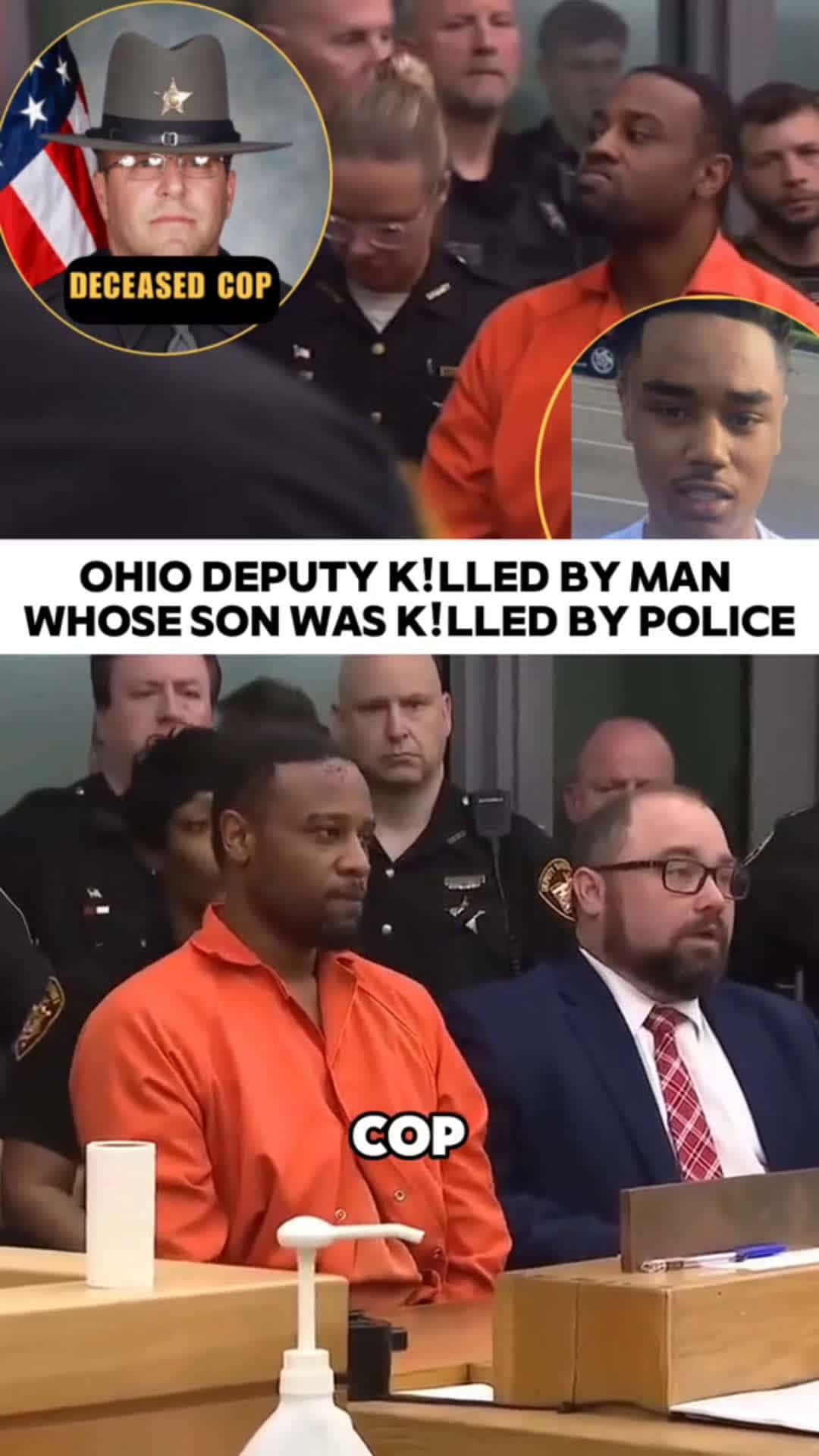 Cover for Father kills cop after son shot by police  #truecrime #truecrimestories #crime #scoopz #fyp 