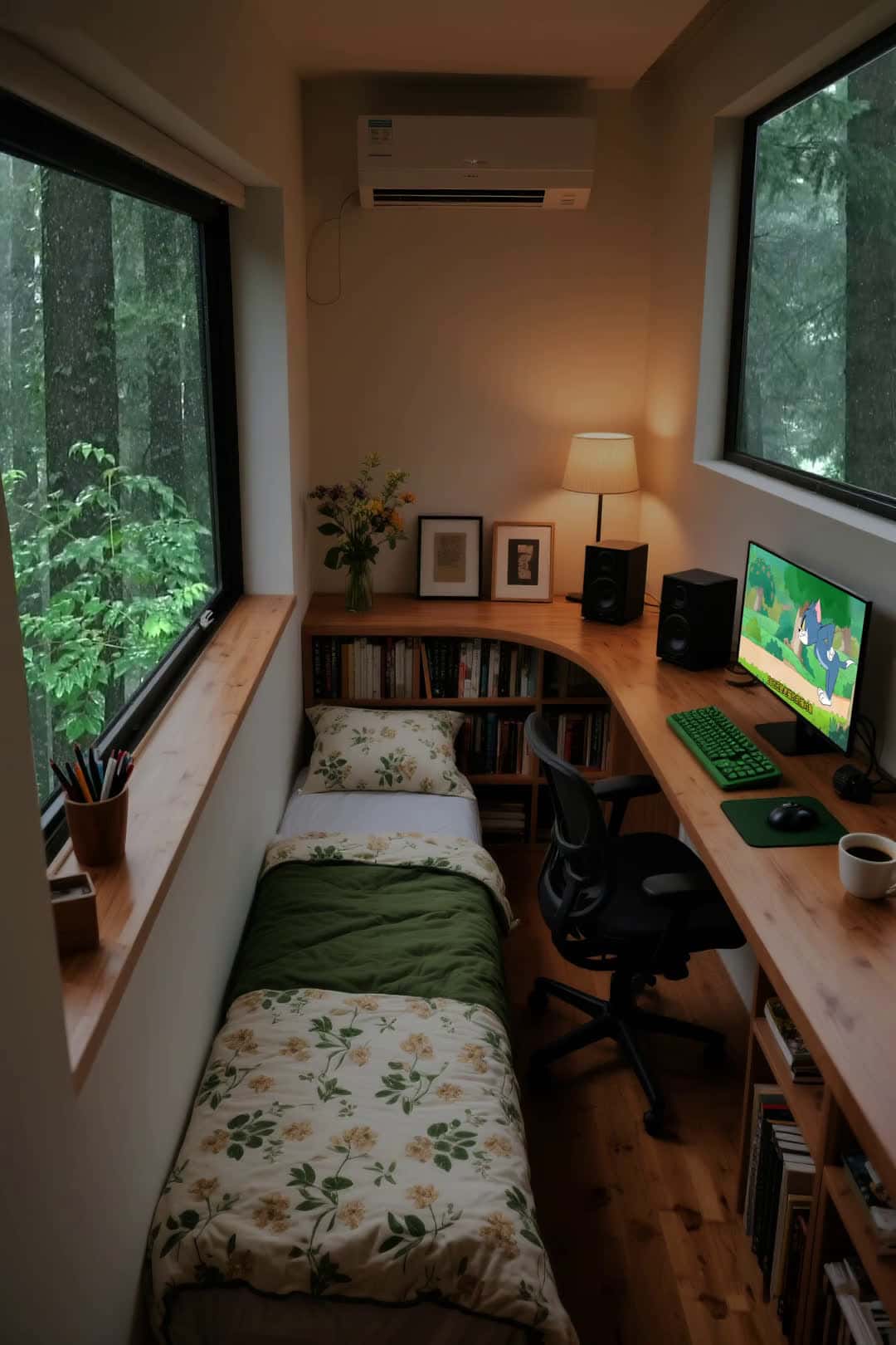 Cover for AI Warm Tiny Home: For those who adore cozy small spaces #TinyLiving#CozyVibes#StreamerRoom#CozyNook#AIart