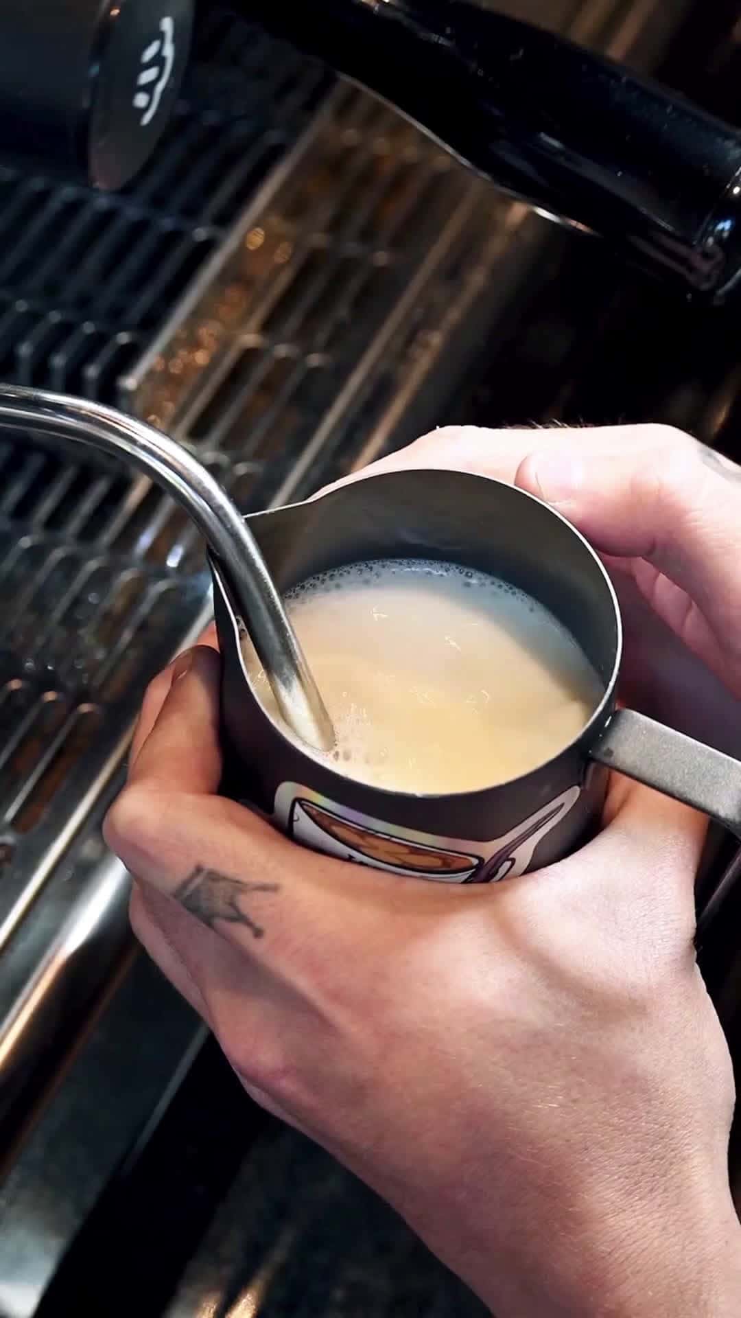 Cover for That satisfying moment when microfoam meets coffee perfection 🎨 #LatteArt #CoffeeLover #BaristaMagic