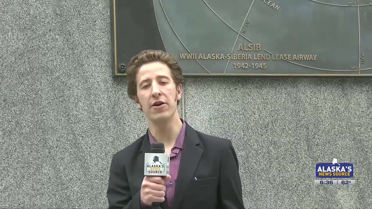 Cover for Putin references similar Fairbanks statue during Alaska summit commemorating WWII American-Russia cooperation