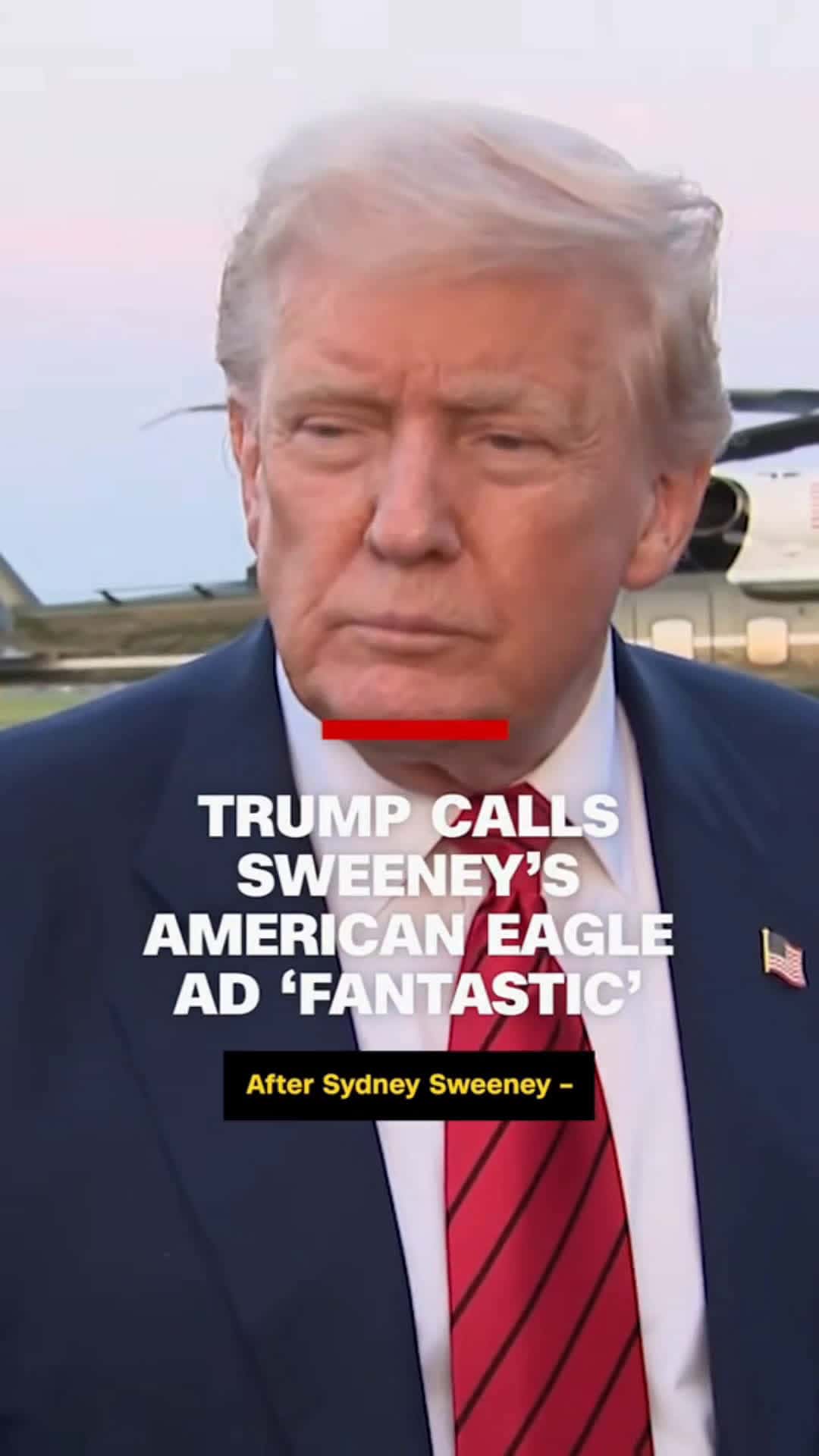 Cover for President Donald Trump praised Sydney Sweeney's American Eagle jeans ad