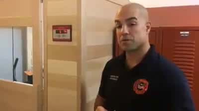 Cover for deconsystems Chicago area firefighter explains why he loves cycling in his stations Decon System to sweat out LOD toxic exposure wwwdeconsystemsus 1 855 773 8388 info