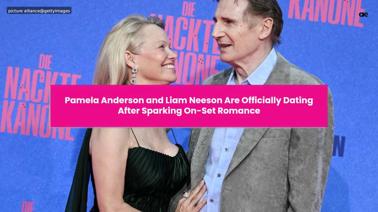 Cover for New couple alert! Pamela Anderson and Liam Neeson are officially dating after meeting on the set of their new film, The Naked Gun."It's a budding romance in the early stages. It's sincere, and it's clear they're smitten with e...