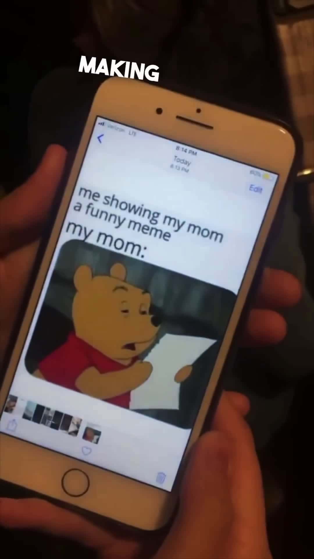 Cover for When you show your mom a funny meme