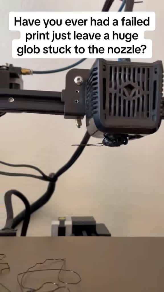 Cover for Struggling to remove melted filament from your 3D printer nozzle? Try this genius fix! 🔥 #3DPrinting #PrintFail #LifeHack