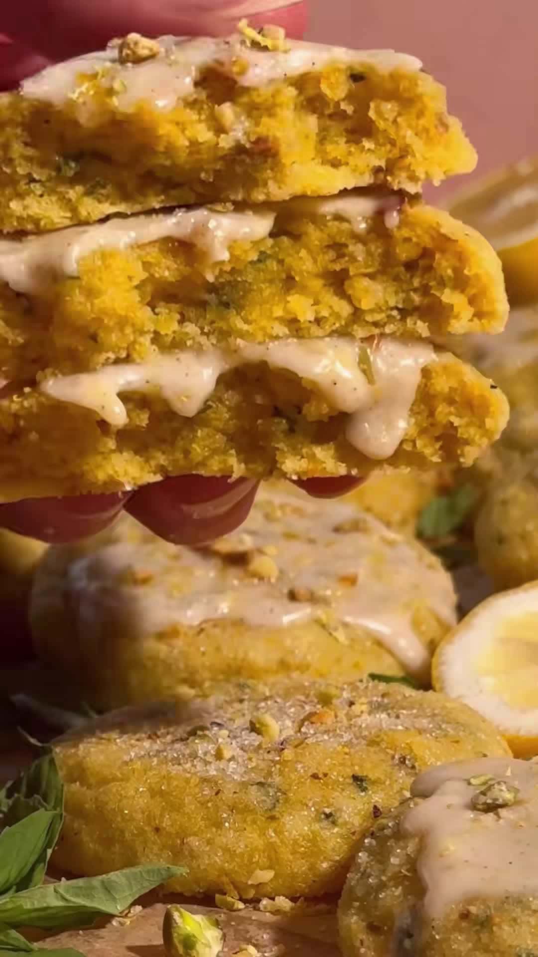 Cover for Lemon Basil Cookies to start the New Year on a bright & sweet note! It’s the next best thing when you live in WI and have seen the sun maybe 4 times in December 🥲 #lemon #cookie #fypage #baking #dessert #recipesoftiktok #pistachio #fyppppppp #desserttiktok #baking