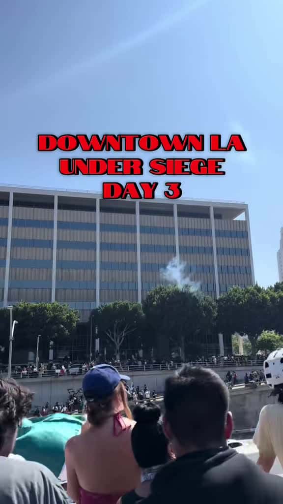 Cover for Chaos in Downtown LA! Thousands gather for a major protest. 🚨 #LosAngeles #Protest #Immigration