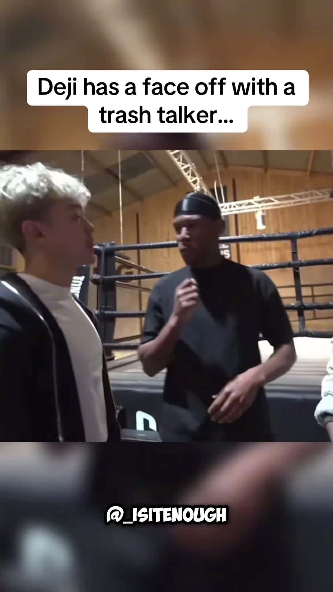 Cover for Deji has a face off with a trash talker… #fyp #youtubers #trash #box#TrueCrime