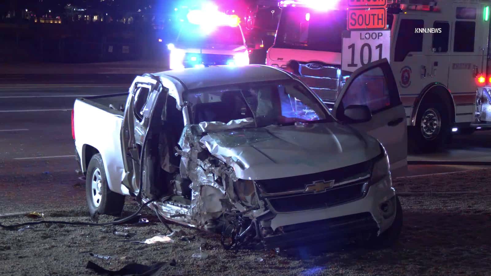 Cover for Pickup Truck Crash Into Pole Involves Extrication in Scottsdale