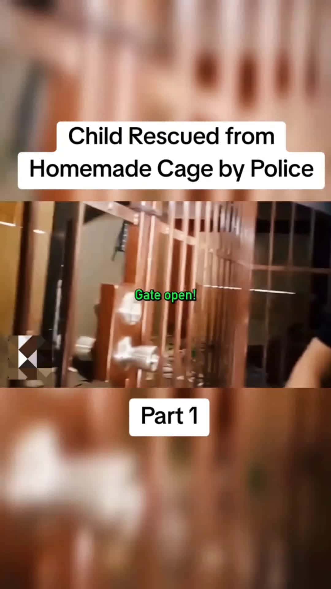 Cover for Child rescued from homemade cage by police #bodycam #caughtoncamera #police #cops #fyp #truecrime #policeofficer 