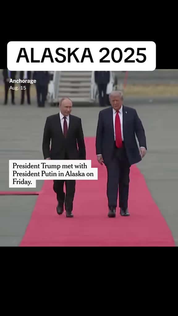 Cover for Trump warmly greets Putin in Alaska as Ukraine talks stall—no deal yet, but a hopeful signal for progress 🤝 #TrumpPutin #AlaskaSummit #UkraineConflict #Diplomacy #News
